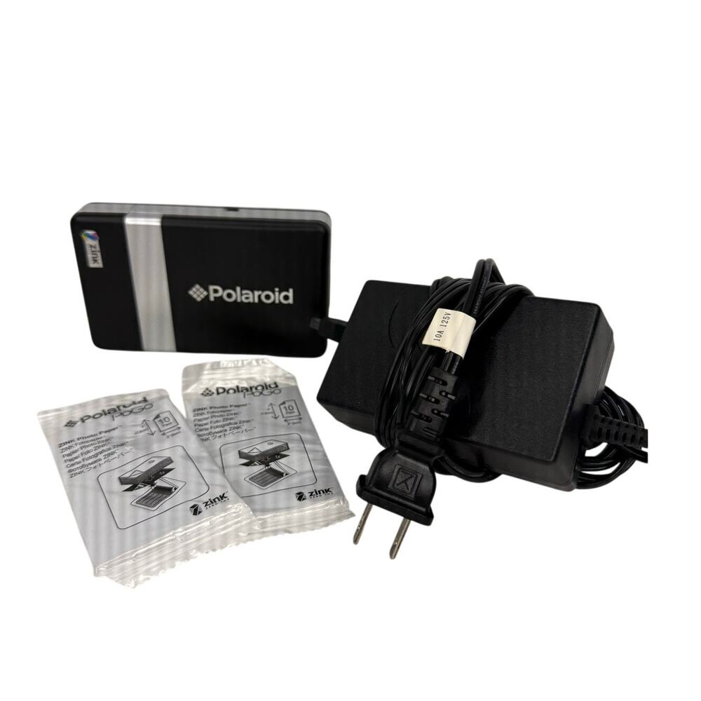 Polaroid PoGo Instant Mobile Photo Printer CZA-20011B ZINK Paper & AC Adapter